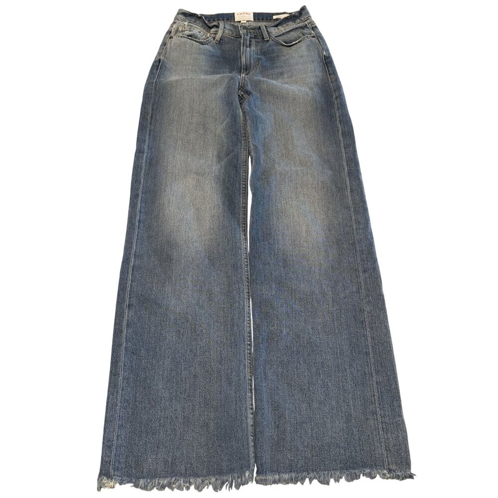 FRAME Le California Heritage Raw Hem Colette Blue Denim Jeans Women's 24